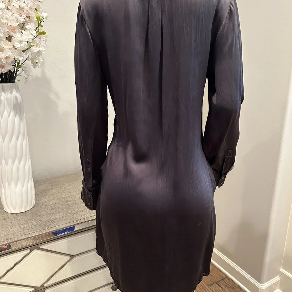 Banana Republic Silk Crinkled Shirt Dress - Picture 6 of 6